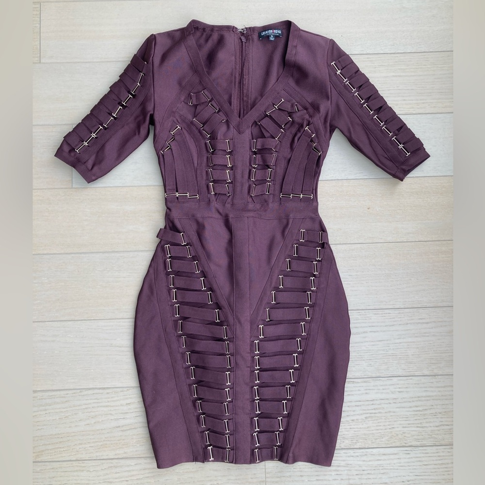 Fashion Nova Purple Bandage Dress | S